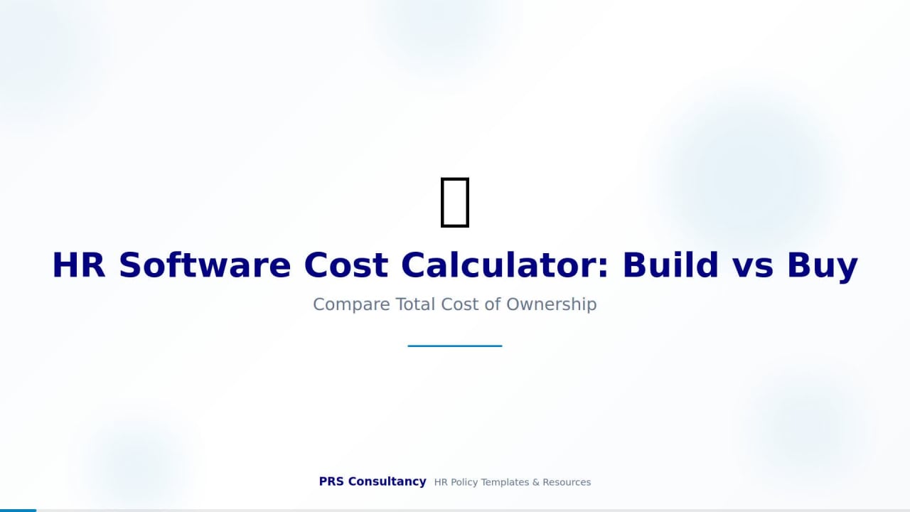 HR Software Cost Calculator: Build vs Buy