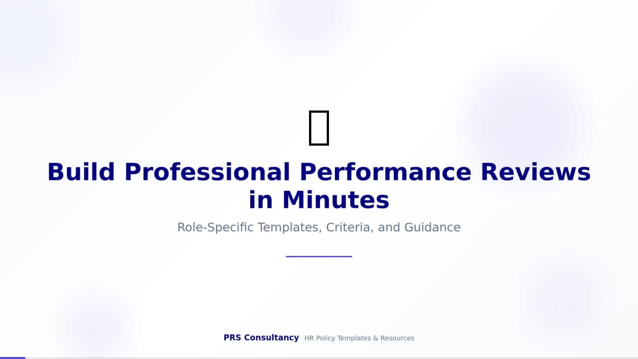 Build Professional Performance Reviews in Minutes
