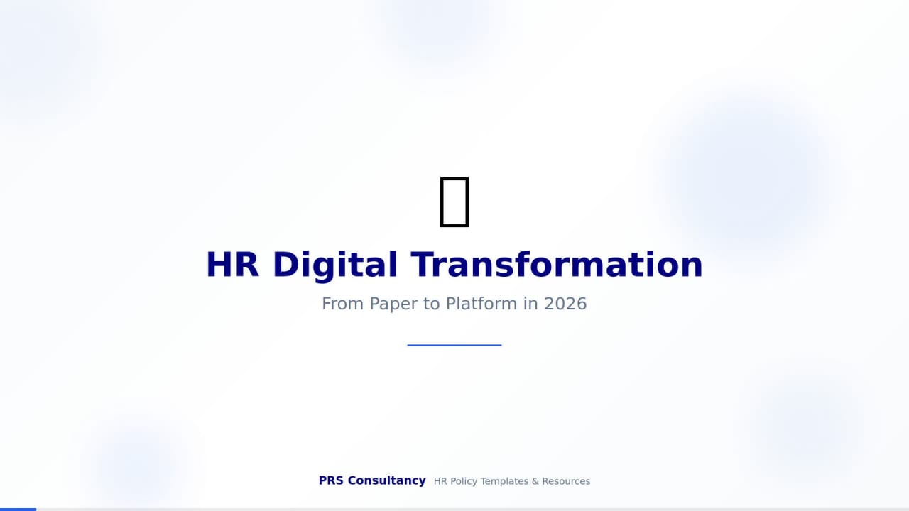 HR Digital Transformation: From Paper to Platform