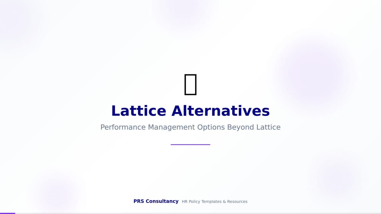 Lattice Alternatives: Performance Management Options