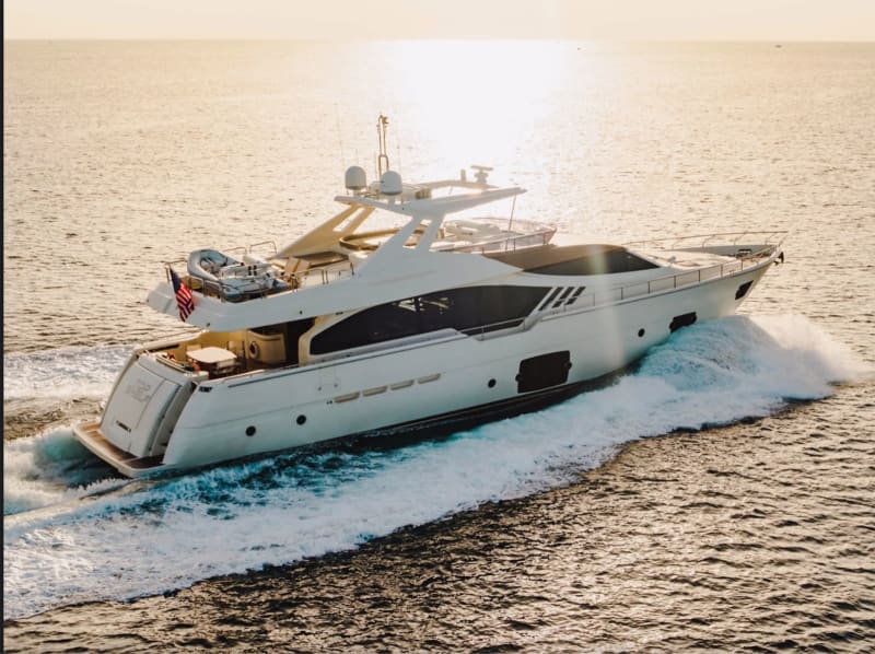 87' Ferretti 'Top Shelf' luxury yacht charter Miami
