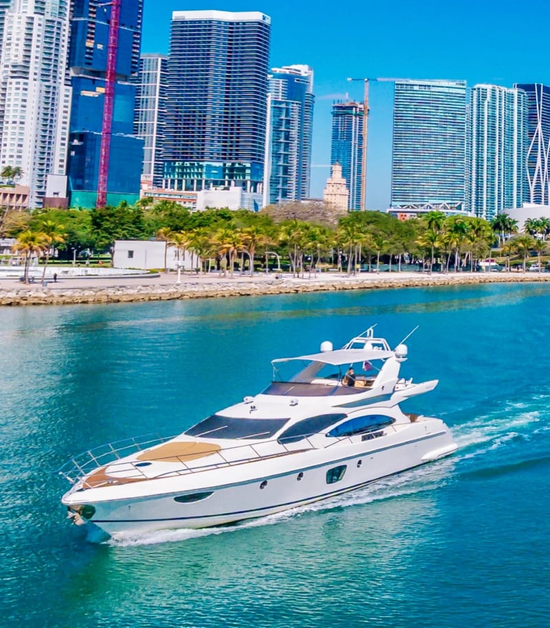 70' Azimut Container luxury yacht charter Miami