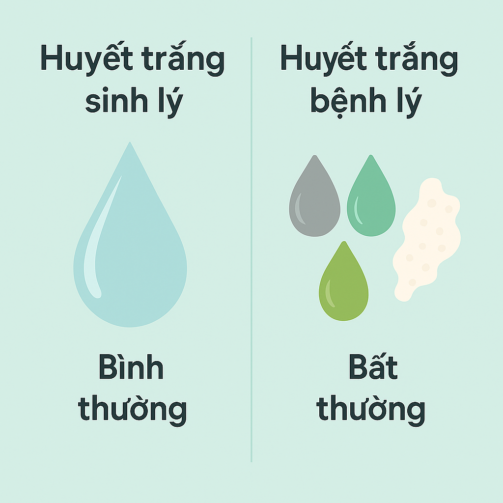So sánh huyết trắng sinh lý và bệnh lý