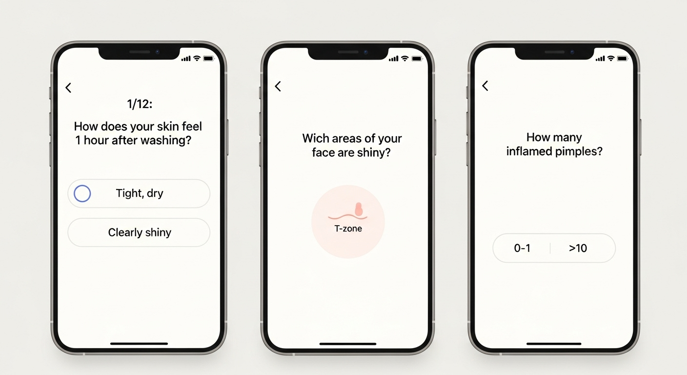 scientific-skin-analysis-quiz_sdemqb.png The in-app quiz helps classify oily, dry, and combination skin types.