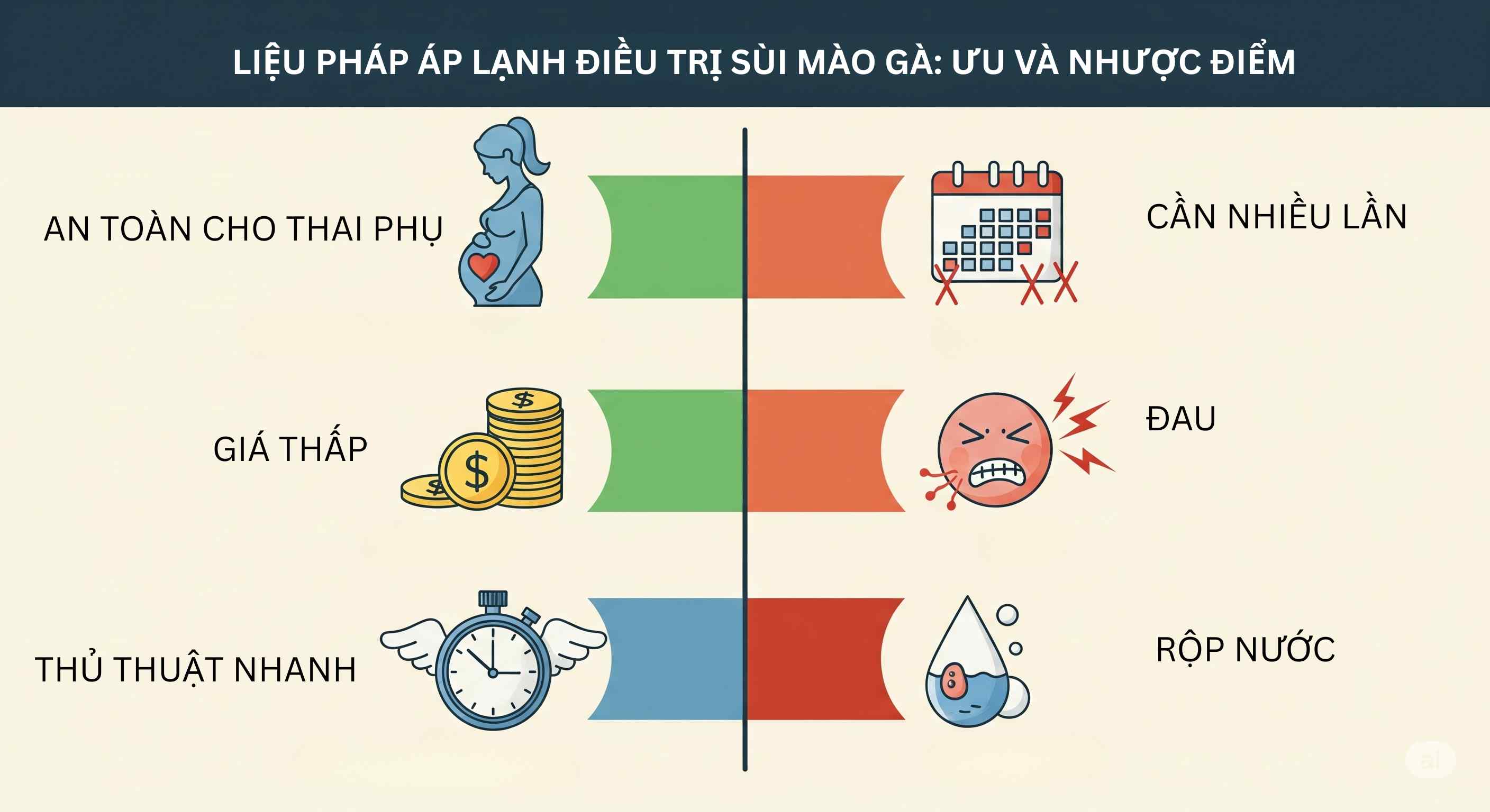Ưu và nhược điểm của phương pháp điều trị sùi mào gà bằng nitơ lỏng cần được hiểu rõ.
