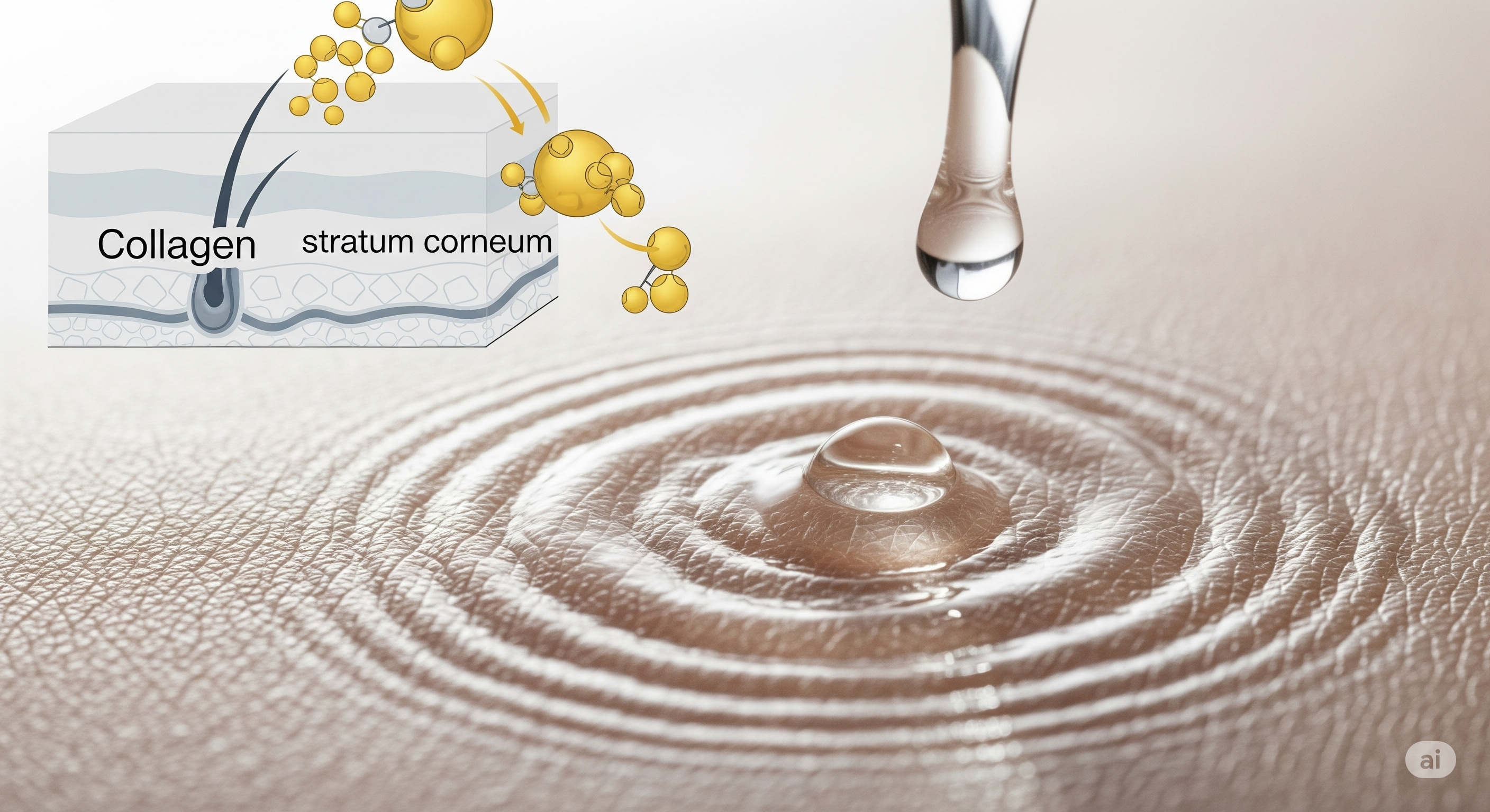 co-che-hoat-dong-collagen-boi_giut6t.png Cơ chế hoạt động của collagen bôi chủ yếu là cấp ẩm bề mặt do phân tử lớn khó thẩm thấu sâu vào da.