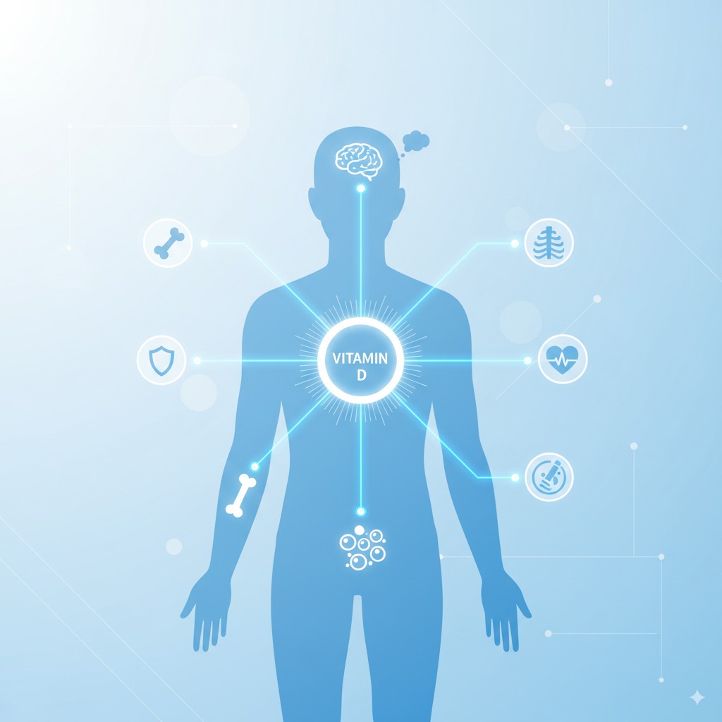 Vitamin D đóng vai trò thiết yếu không chỉ cho xương mà còn cho hệ miễn dịch, tim mạch và nhiều cơ quan quan trọng khác trong cơ thể.