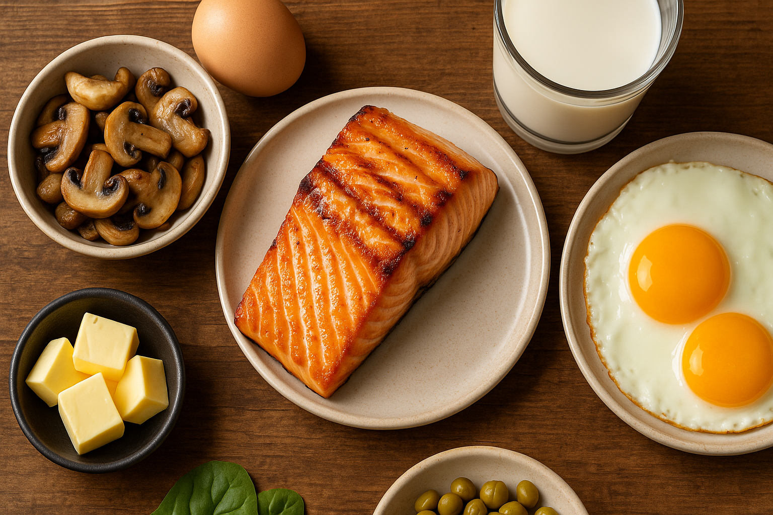 Các loại thực phẩm chống lão hóa giàu vitamin D tự nhiên mà bạn nên bổ sung vào thực đơn. 