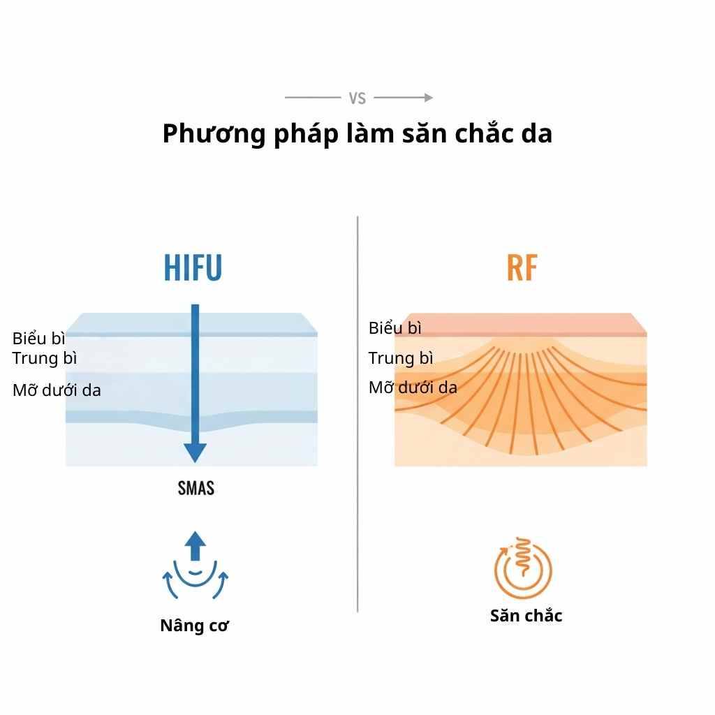 so-sanh-hifu-va-rf_btp7b5.jpg So sánh cơ chế tác động giữa HIFU và RF, giúp bạn lựa chọn công nghệ phù hợp nhất cho tình trạng da của mình.