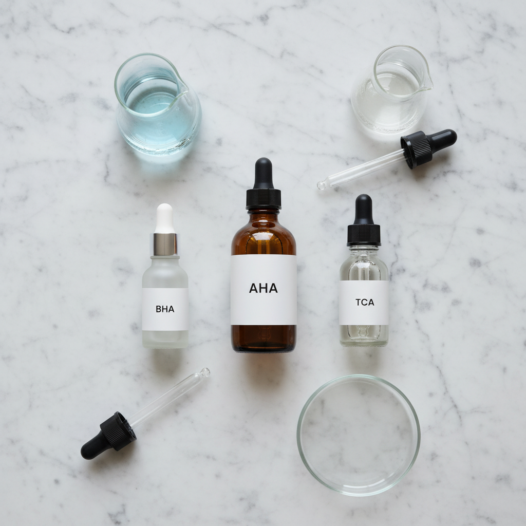 Các loại acid phổ biến trong peel da hóa học và công dụng chính.