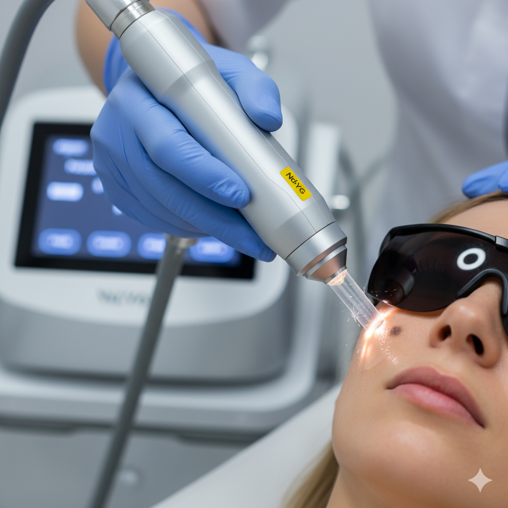 Bệnh nhân điều trị nám và trẻ hóa bằng laser QS Nd:YAG 532 & 1064 nm tại Anh Mỹ Clinic