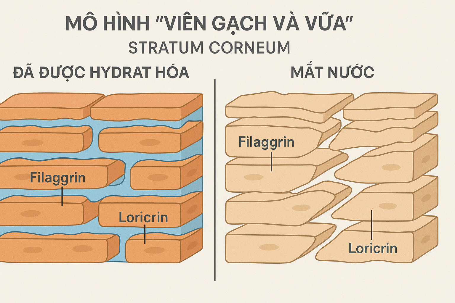 cấu trúc lớp sừng và hàng rào da sau slugging