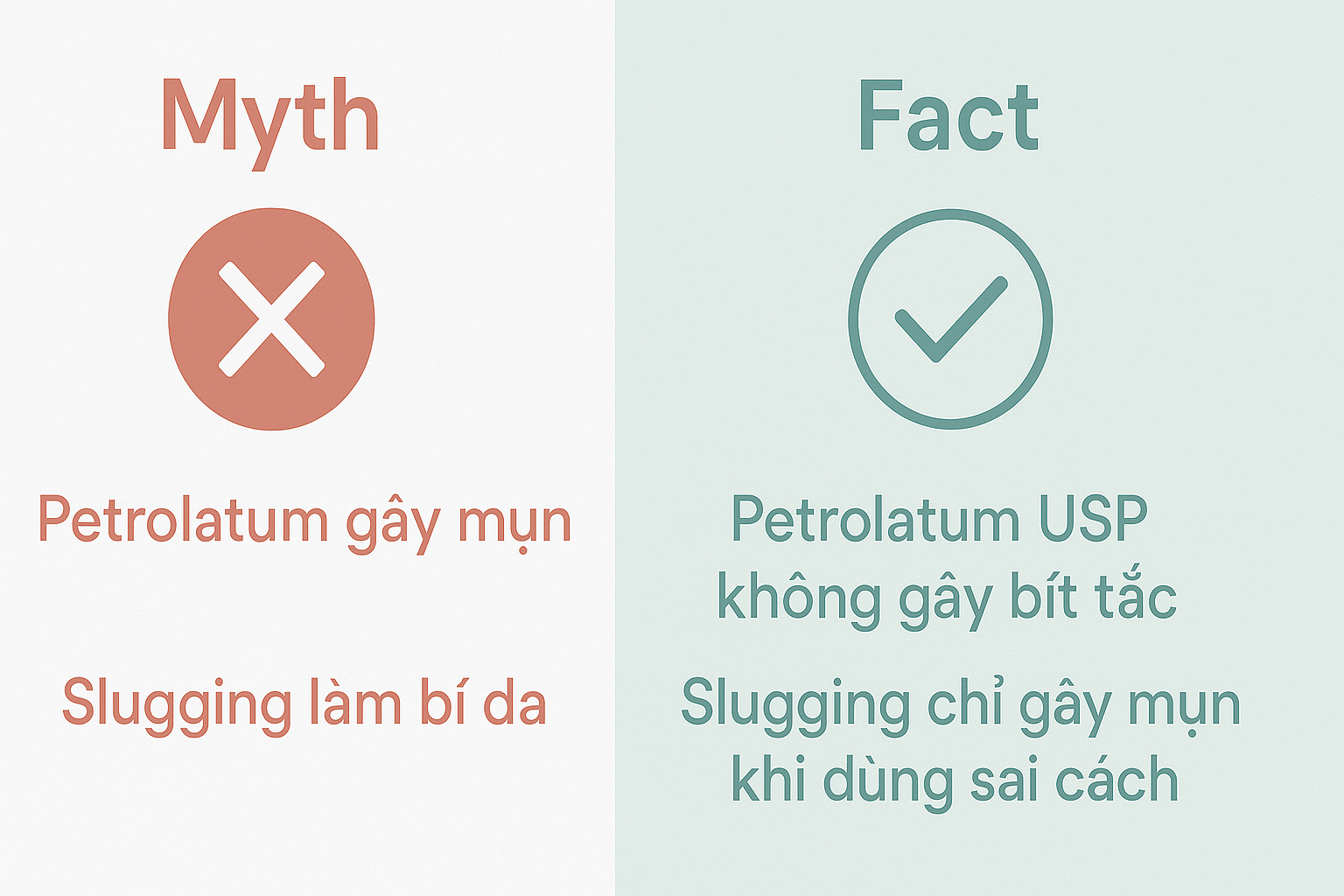 Bảng so sánh “Myth vs Fact” – hiểu lầm và sự thật về slugging.