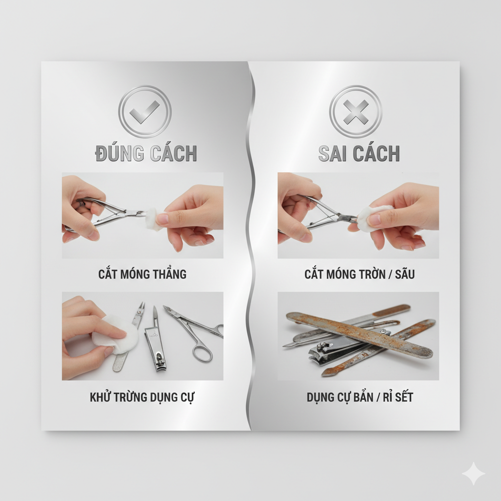 luu-y-dieu-tri-benh-mong-tai-nha-bs-truong-le-dao_fxf2wq.png Hình hướng dẫn chăm sóc và phòng tái phát bệnh móng an toàn tại nhà – Phòng Khám Da Liễu Anh Mỹ.