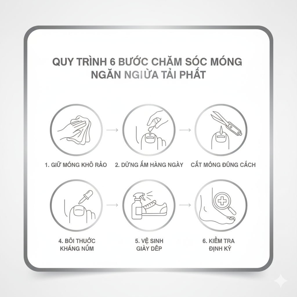 phong-ngua-benh-mong-tai-phat-bs-truong-le-dao_wd1uxf.png Infographic hướng dẫn 6 bước phòng ngừa bệnh móng tái phát – Phòng Khám Da Liễu Anh Mỹ.
