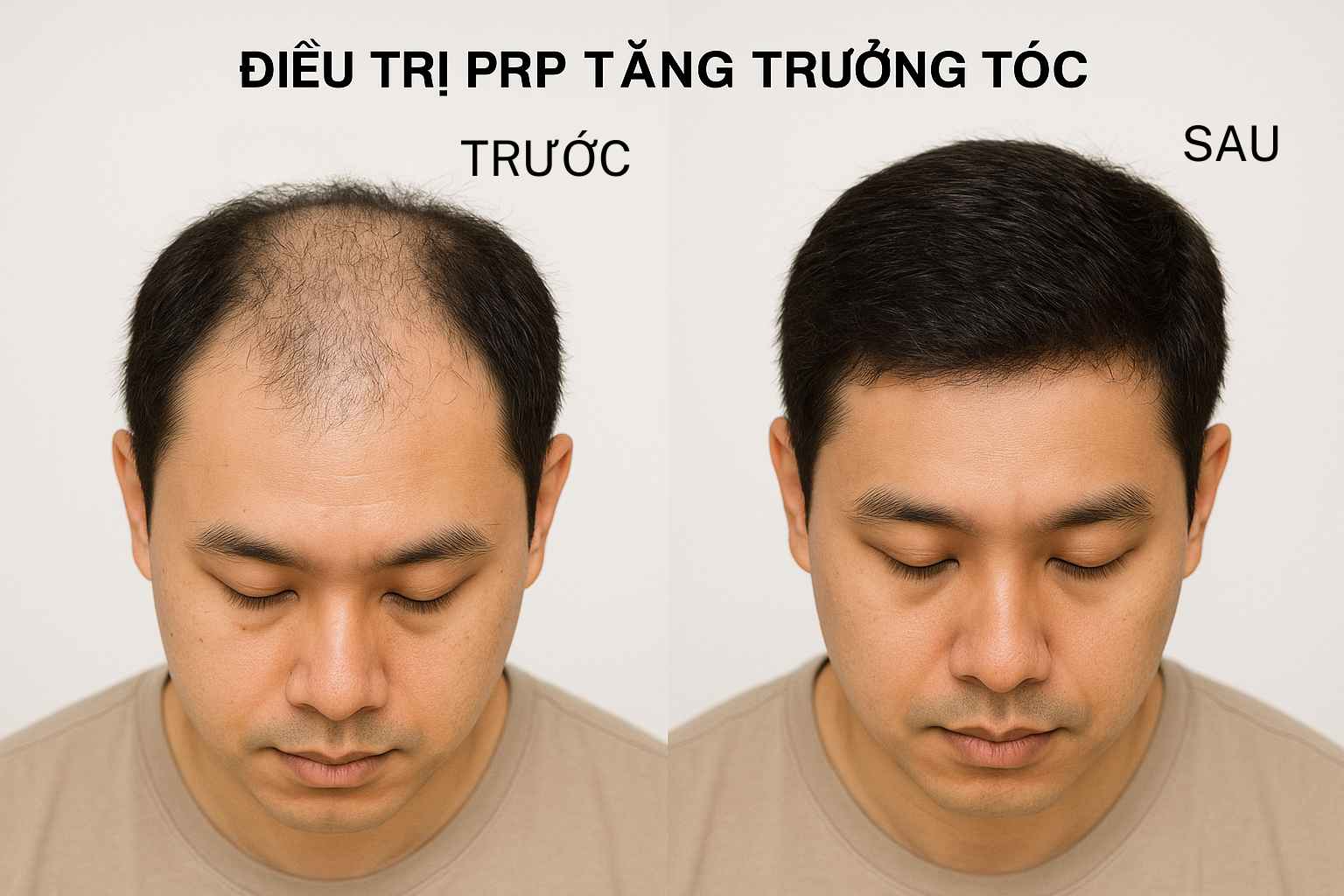 ket-qua-prp-rung-toc-anhmyclinic_wrmv6p.jpg Hình ảnh trước và sau điều trị rụng tóc bằng PRP tại Anh Mỹ Clinic.