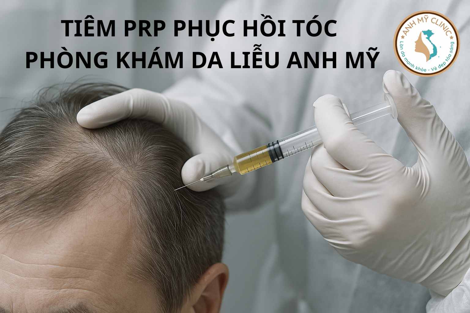 prp-dieu-tri-rung-toc-anh-my-clinic_chg5nr.jpg Liệu pháp tiêm PRP kích thích mọc tóc tại Phòng Khám Da Liễu Anh Mỹ do Bs Trương Lê Đạo thực hiện