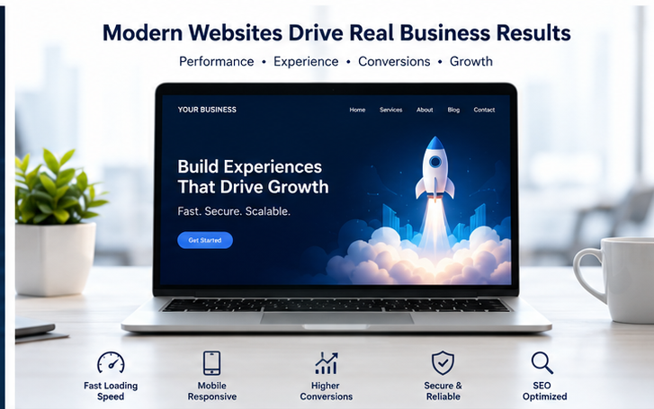 Modern websites outperform traditional websites through faster performance, stronger security, responsive design, and improved user experience.