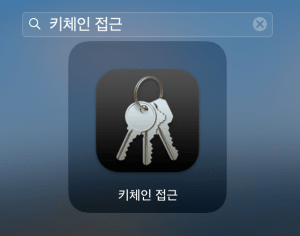 MacOs 키체인 접근