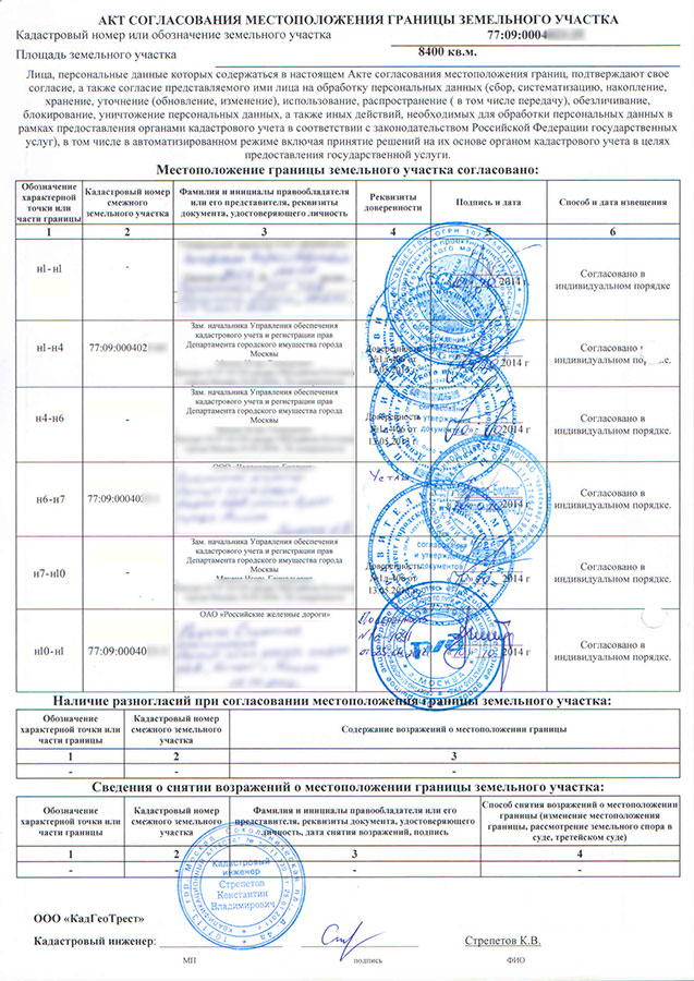 Образец договора межевания земельного участка