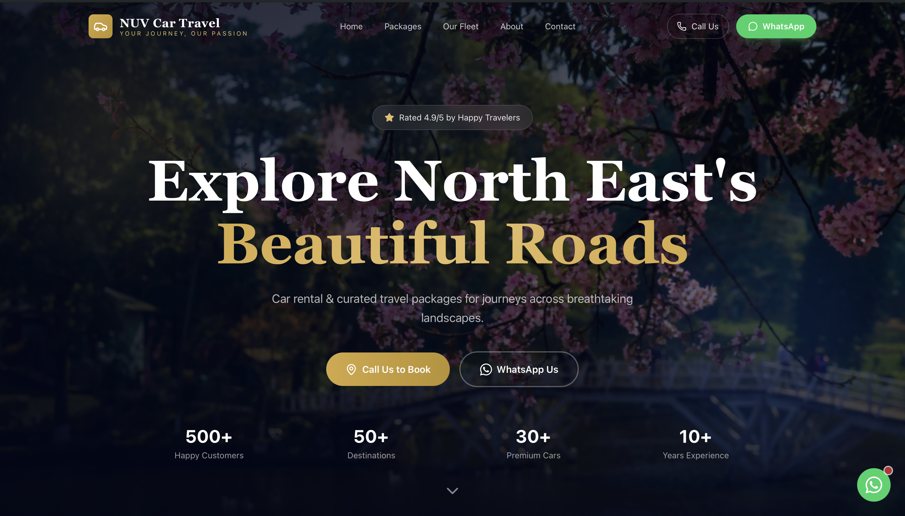 nuv front page website