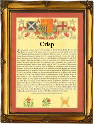 Crisp Name Meaning, Family History, Family Crest & Coats of Arms