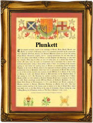 Plunkett Name Meaning, Family History, Family Crest & Coats of Arms