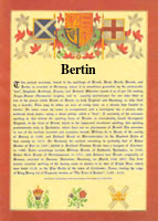 Bertin Name Meaning, Family History, Family Crest & Coats of Arms