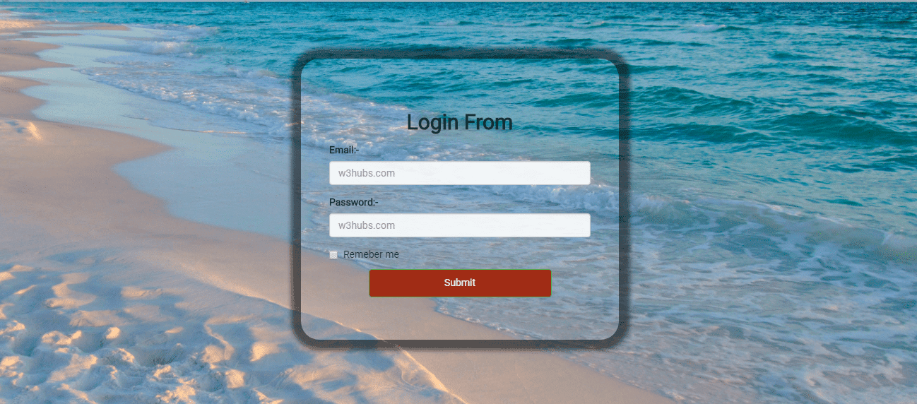 Login Form in bootstrap