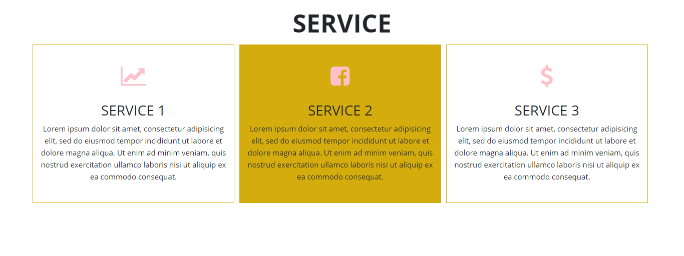 Simple Service Section With Hover Effect In Bootstrap 4