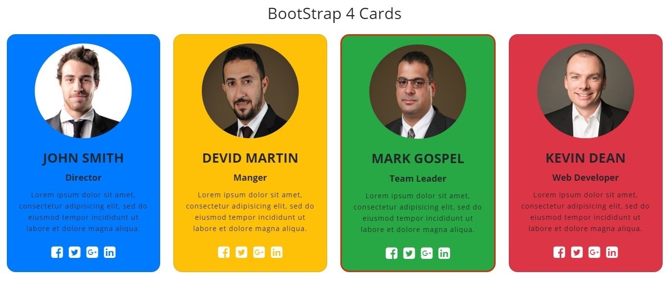 Responsive Cards In Bootstrap 4