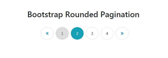 Bootstrap Rounded Pagination