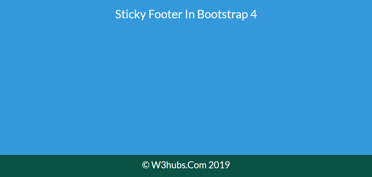 Sticky Footer In Bootstrap 4