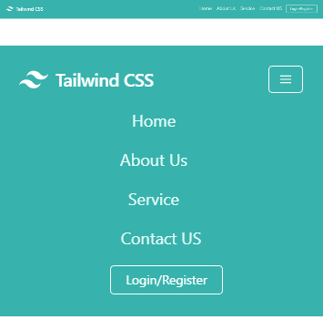 Tailwind CSS Interactive Responsive Navbar