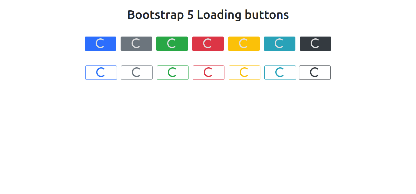 Bootstrap 5 Loading Buttons