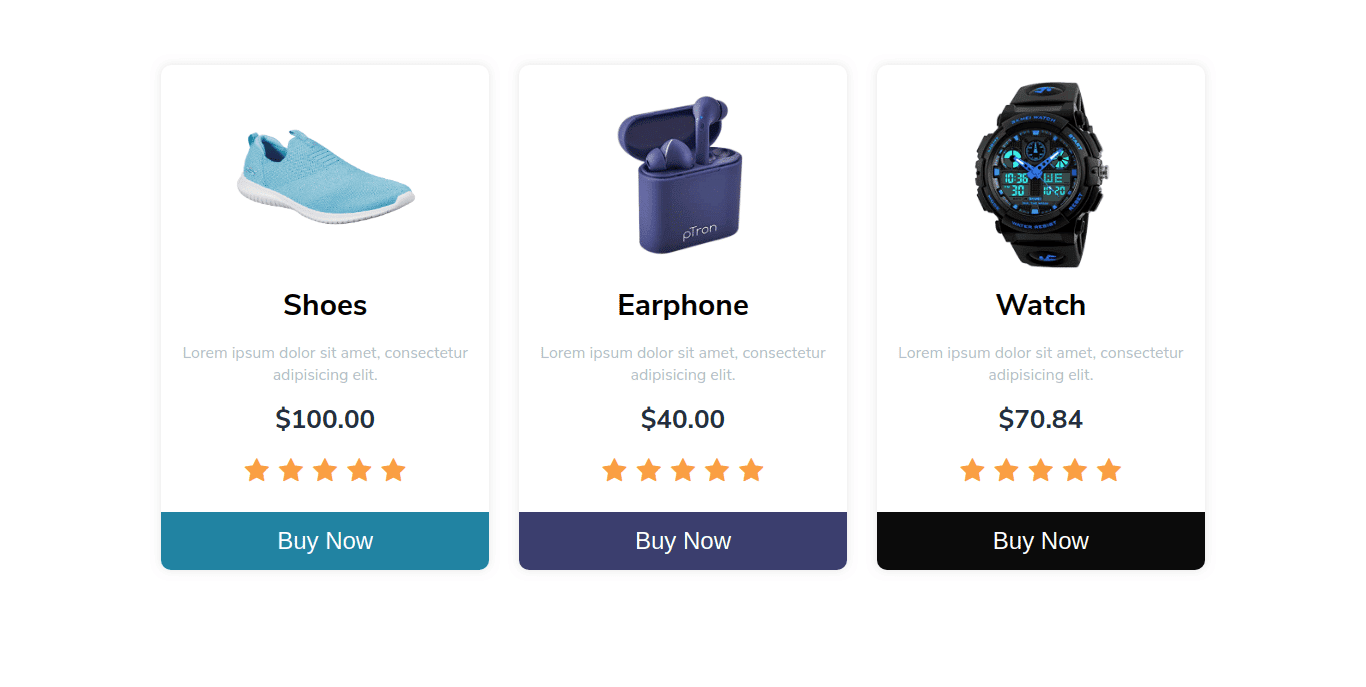 Responsive Ecommerce Product Cards In HTML/CSS