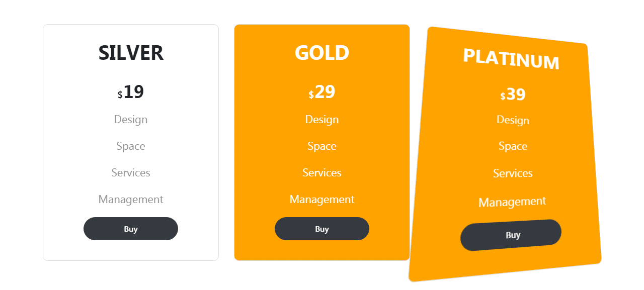 Pricing Table with 3D Tilt Hover Effects In Bootstrap 5 and Tilt.js