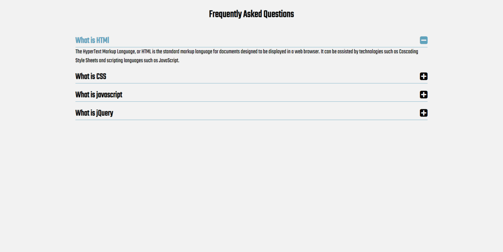 Frequently Asked Questions In HTML, CSS, and JavaScript