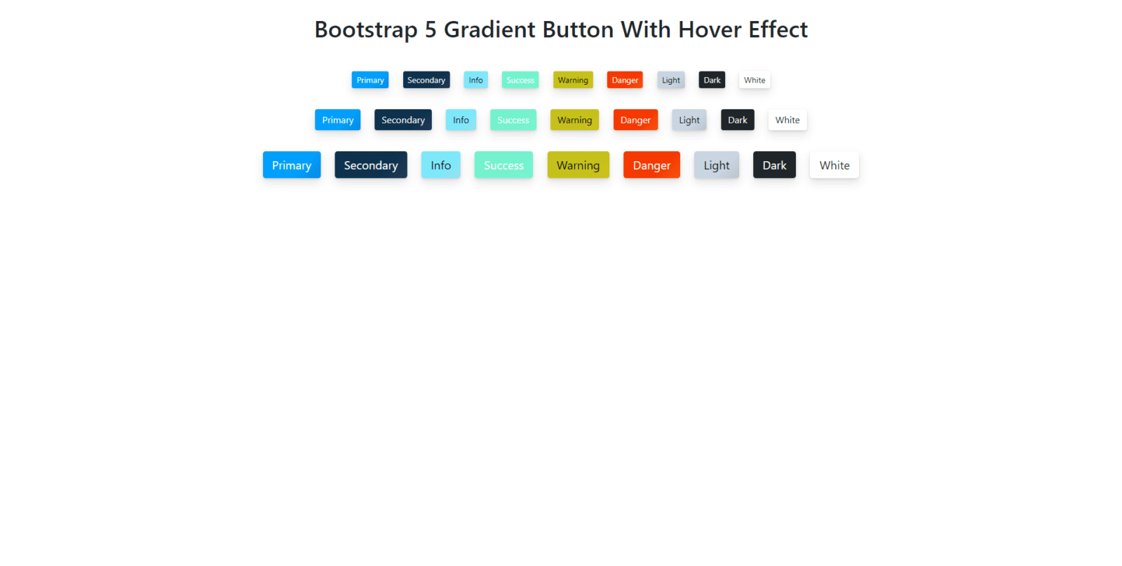 Bootstrap 5 Gradient Button With Hover Effect