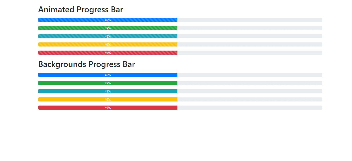 Bootstrap Progress Bar Percentage Using Jquery