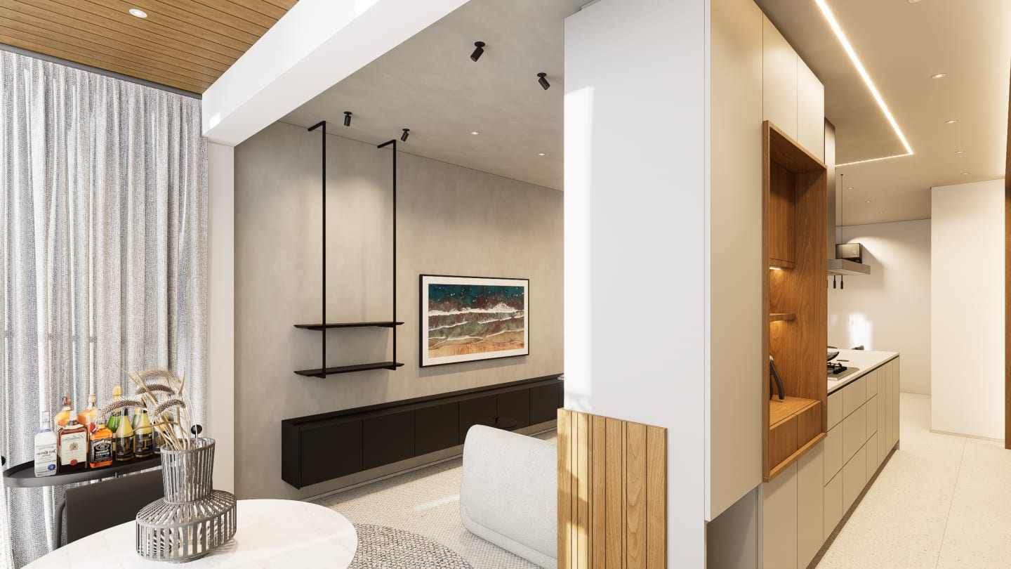 Interiores Apto NL — render 2