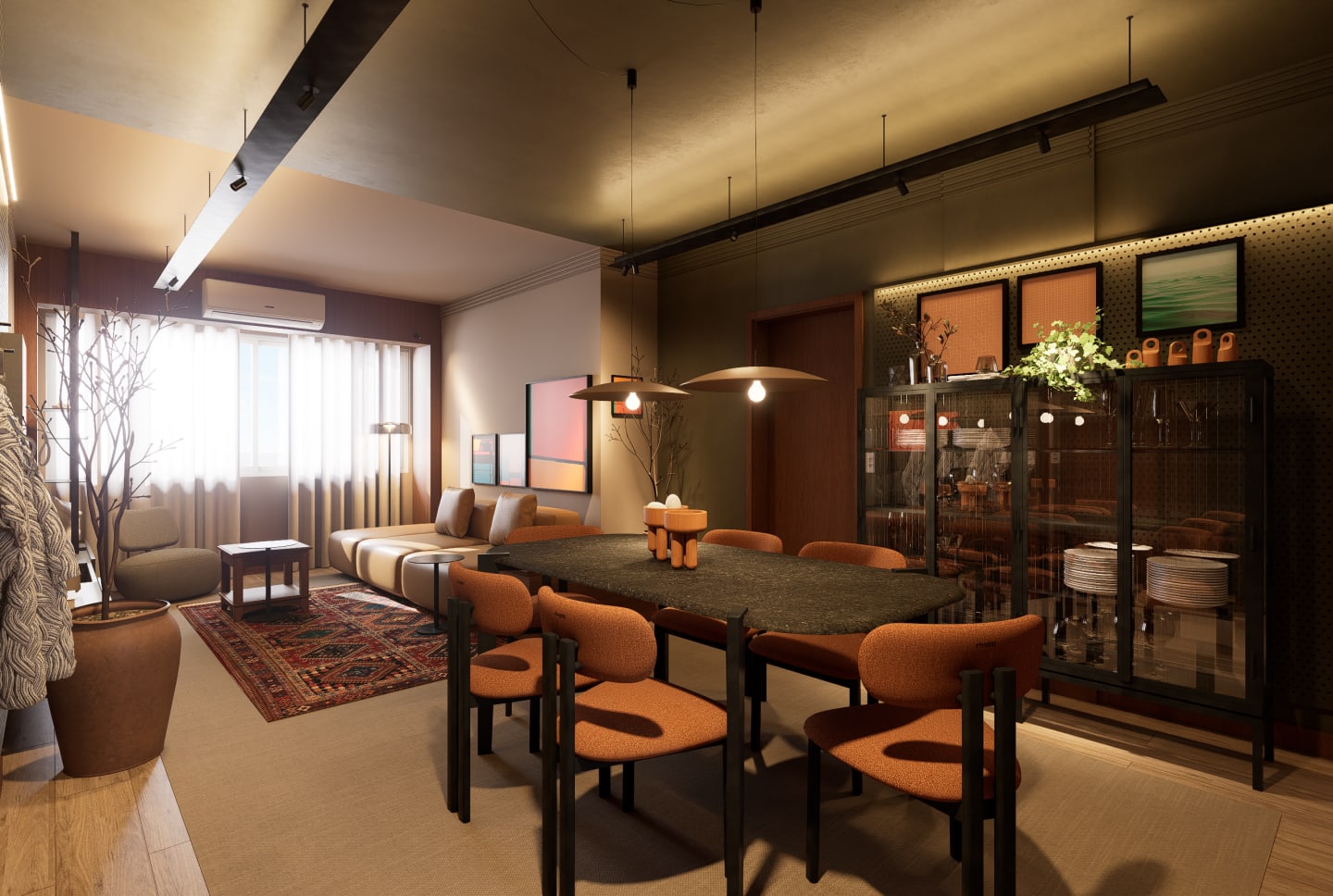 Interiores Apto CD — render 3