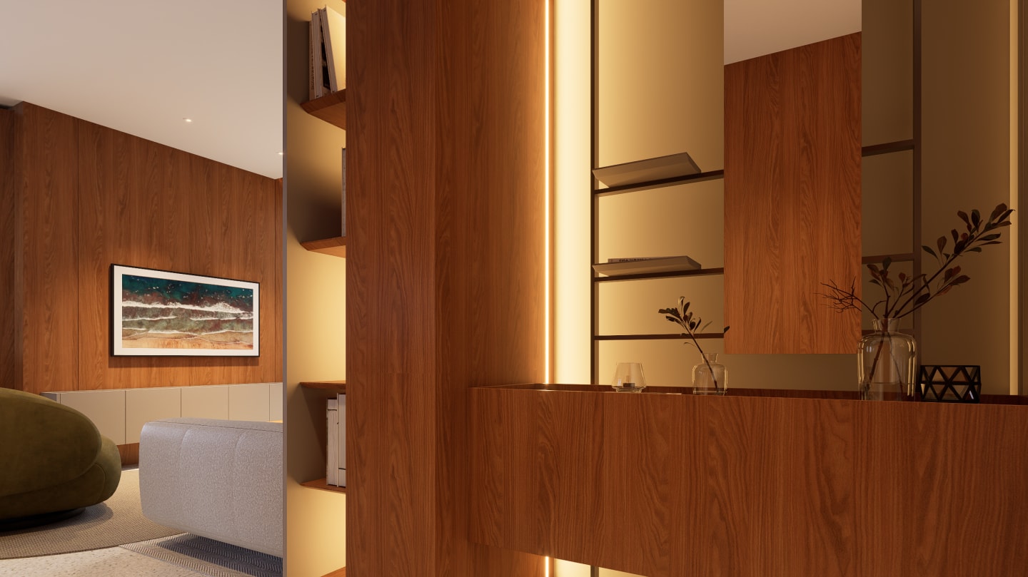Interiores Apto Downtown — render 3