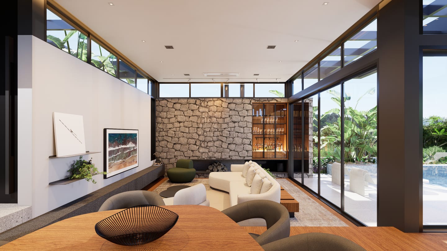 Interiores Casa Refúgio — render 4