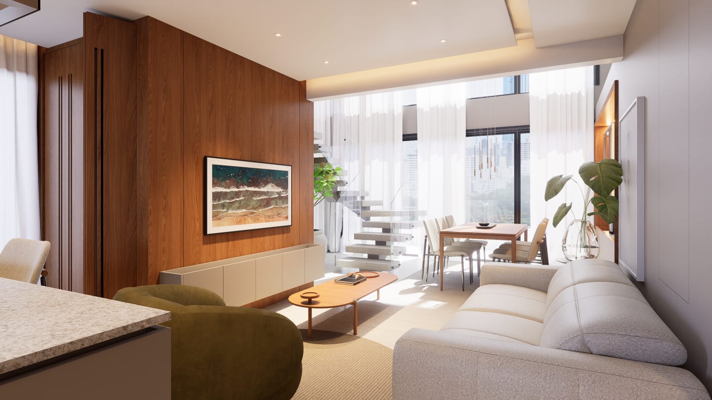 Interiores Apto Downtown — render 4