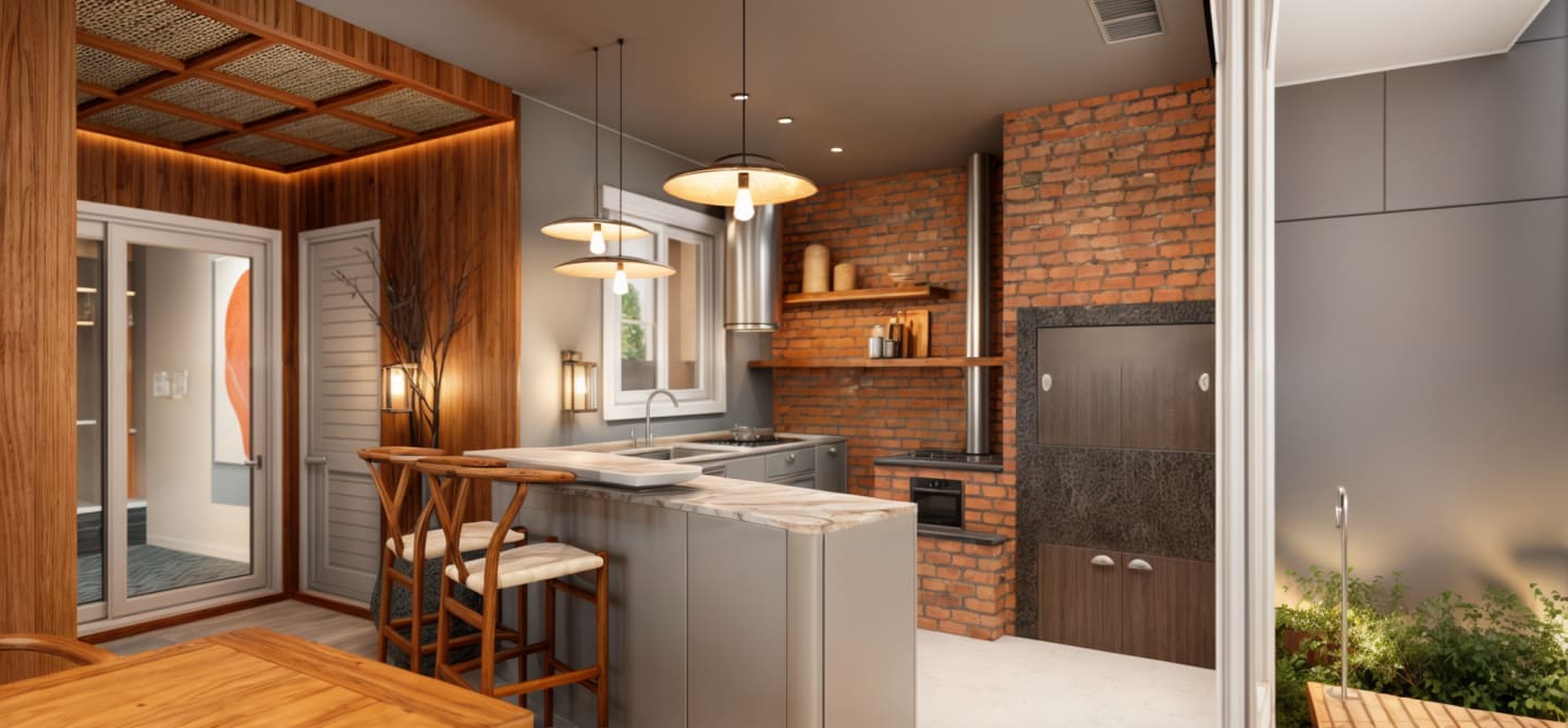 Interiores Reforma Área Gourmet JN — render 9