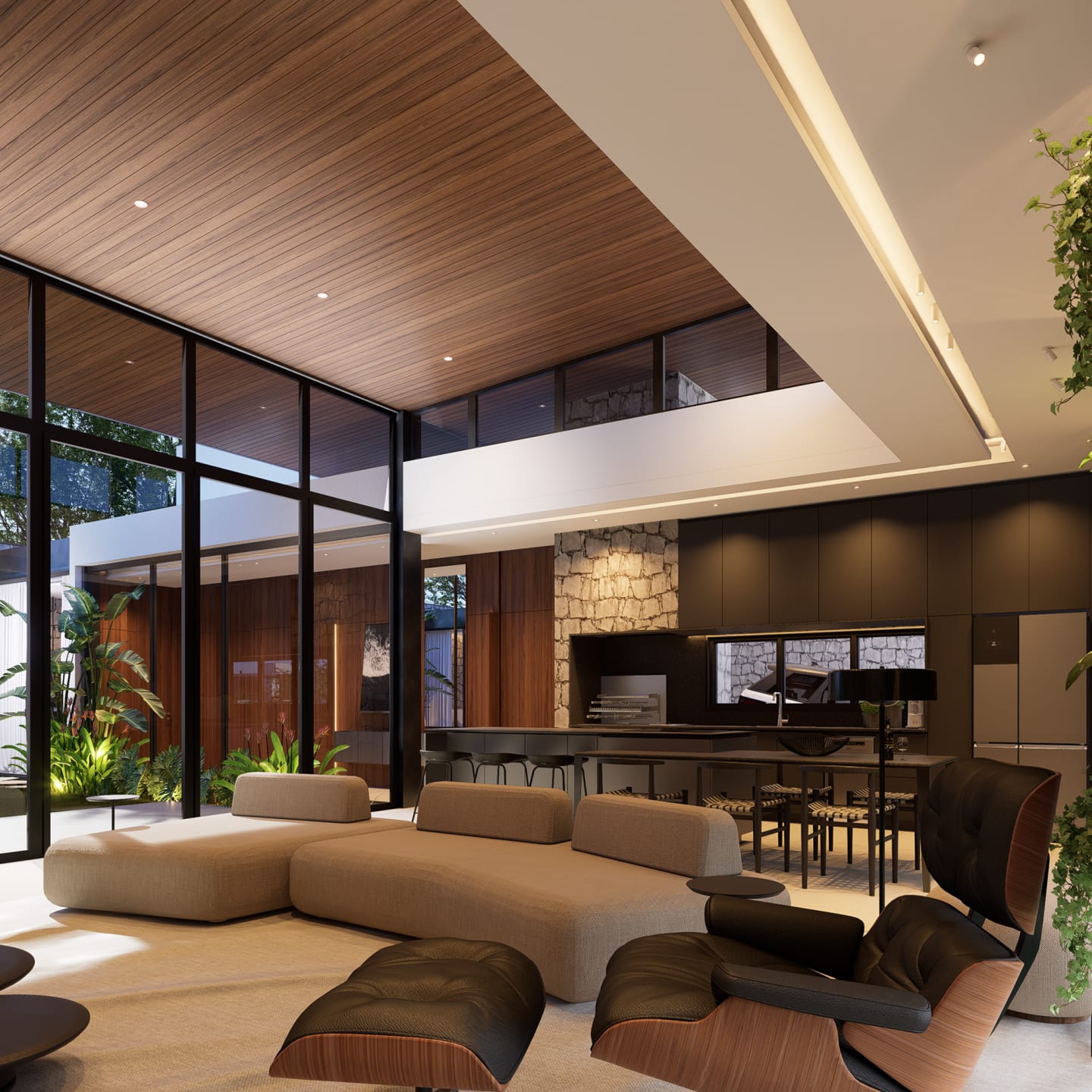 Interiores Casa Vereda — render 2