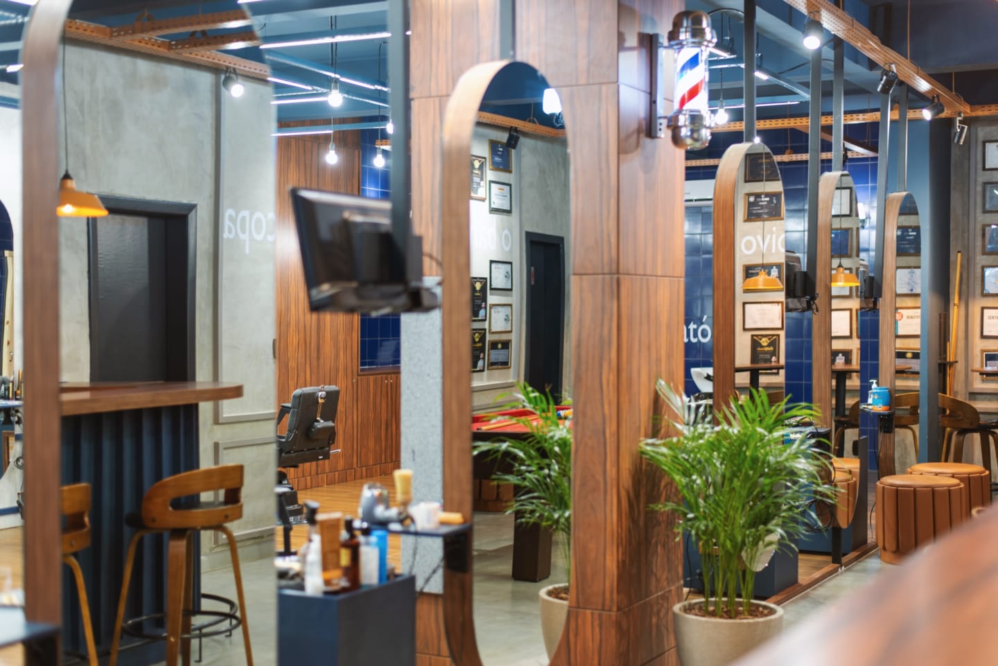 A Barbearia — render 4