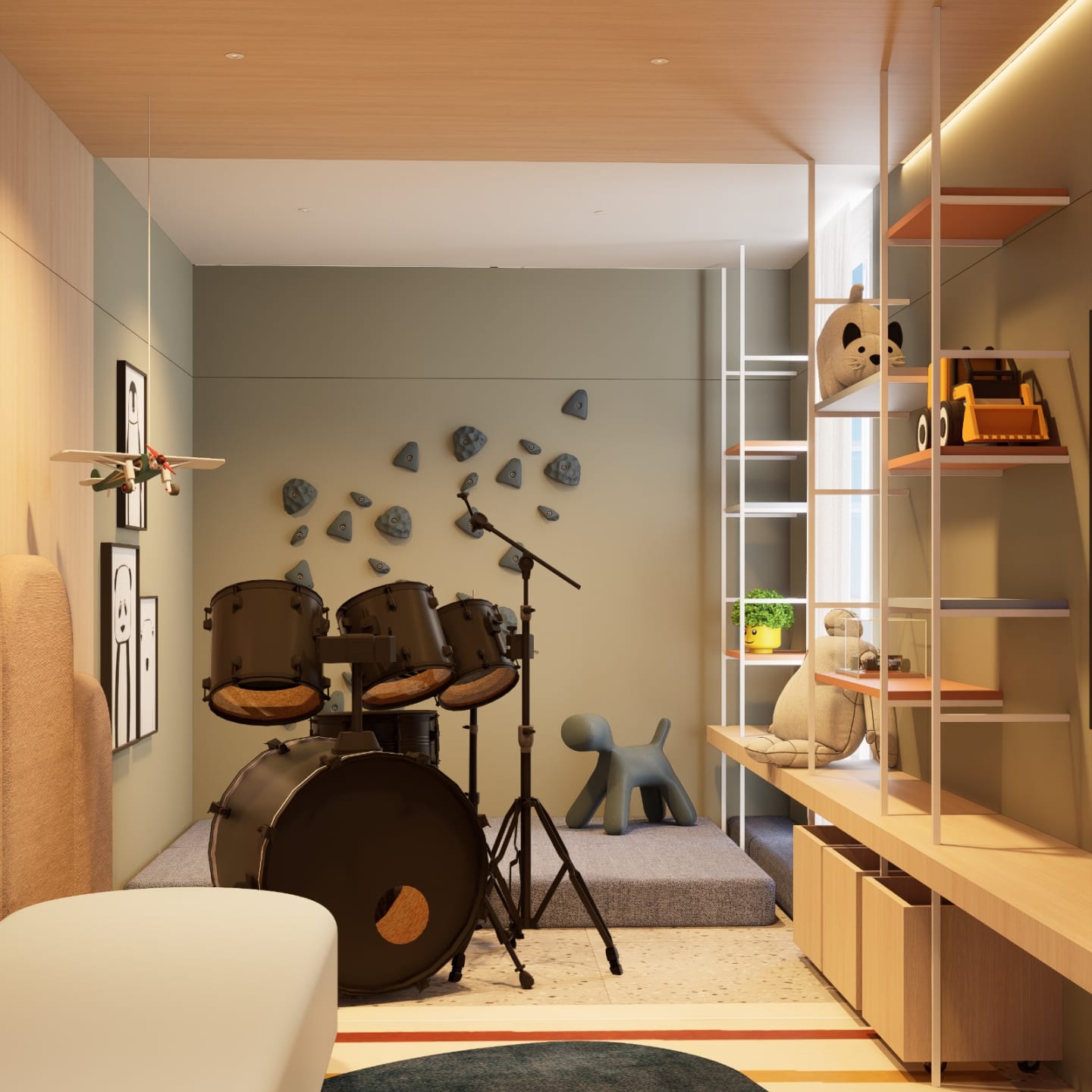 Interiores Brinquedoteca — render 7