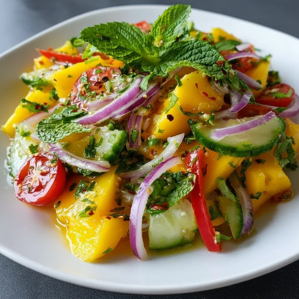 Refreshing Mango Salad with Lime Dressing
